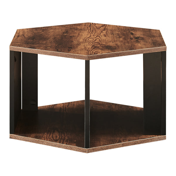 Set tavolino Molde 2 pz. Nero/effetto noce [en.casa]