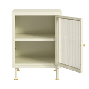 Mobiletto Lindau 56x40x40 cm Bianco crema [en.casa]