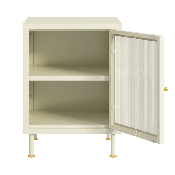 Mobiletto Lindau 56x40x40 cm Bianco crema [en.casa]