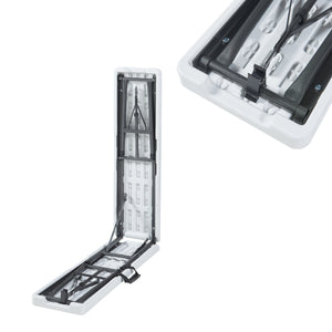 Set panca pieghevole Ljusnarsberg 2 pz. Bianco [en.casa]