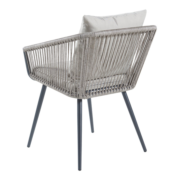Set di mobili da giardino Abriola 3 pz. Grigio [casa.pro]