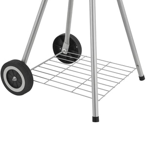 Griglia rotonda Apricena 80x49x47cm Nero [casa.pro]