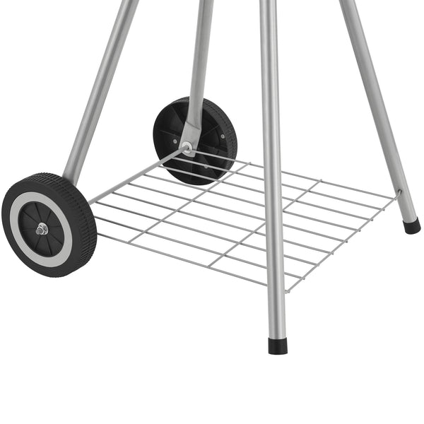 Griglia rotonda Apricena 80x49x47cm Nero [casa.pro]