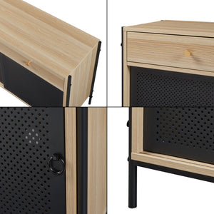 Mobile TV Tysnes 120x40x75 cm Rovere/Nero [en.casa]