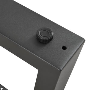 Set di 2 Gambe Trapezoidali Marstal per Mobili 'Fai da Te' - Altezza 42 cm - Acciaio Nero [en.casa] 