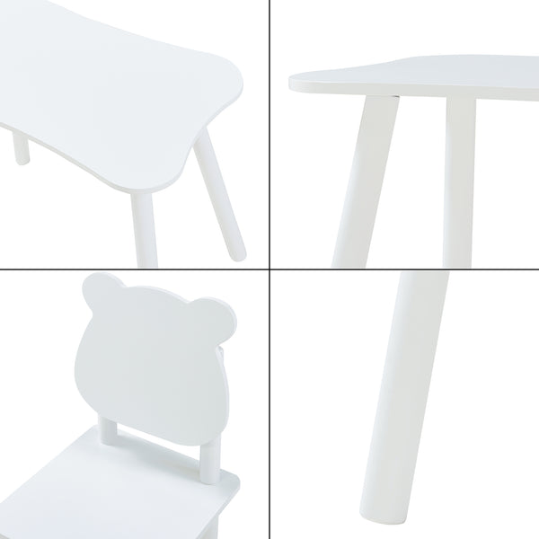 Set da bambini Panjang con design orsetto bianco [en.casa]
