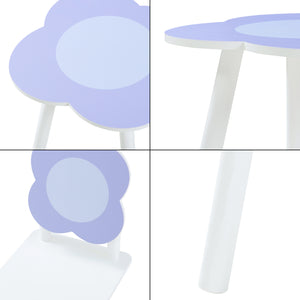 Set da bambini Simrishamn con design floreale Bianco/Lilla [en.casa]