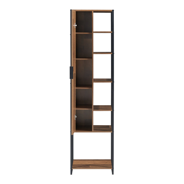 Set mobili da bagno Namsskogan 4 pz. effetto noce [en.casa]