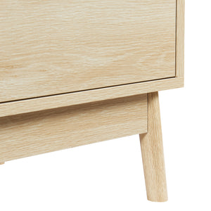 Comò Landskrona 80x80x40 cm con 3 cassetti effetto quercia [en.casa]