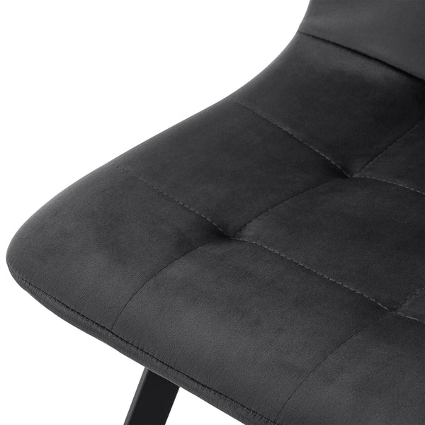 Sedia da pranzo Lexnitz set da 4 Gambe della sedia quadrate Grigio scuro [en.casa]