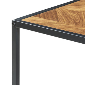 Set di 2 Tavolini da Salotto Kurghore di Diverse Misure - Nero/Effetto Rovere Scuro [en.casa]