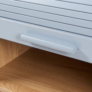 Armadietto con Anta a Serrandina Kavlinge 80x60x40 cm Naturale / Grigio [en.casa]