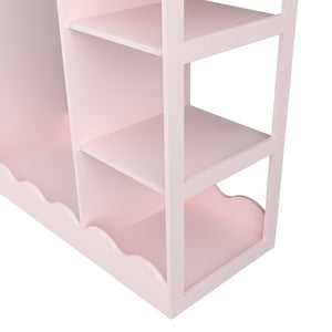 Guardaroba per bambini Vestnes con specchio 100x94x38 cm Cotton Candy [en.casa]