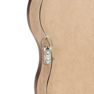 Specchio da parete Porloskid 90x60 cm Marrone scuro [en.casa]