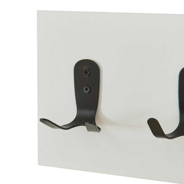 Appendiabiti a Parete Vänd con Scomparto Aperto 32 x 60 x 14 cm - Bianco [en.casa]