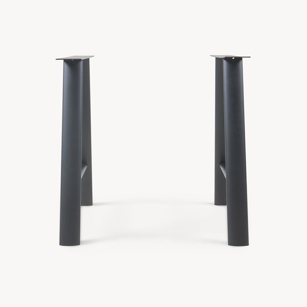 Struttura del tavolo set da 2 Hullem acciaio 72x70x10 cm nero [en.casa]