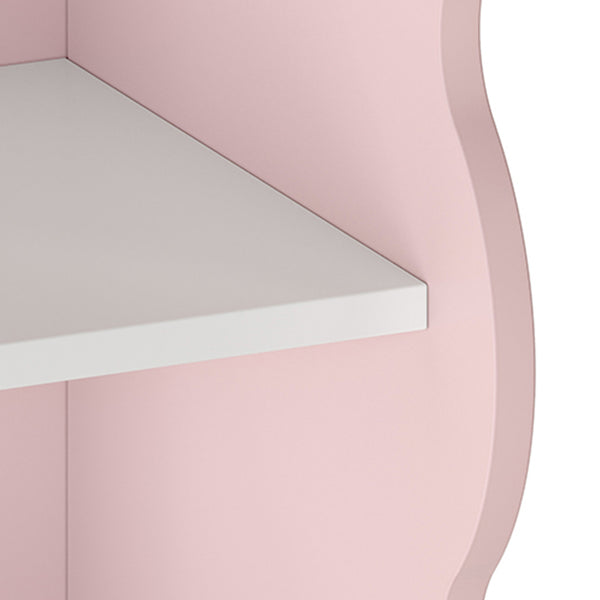 Mensola angolare per bambini Vestnes 108x27x27 cm Cotton Candy/Bianco [en.casa]