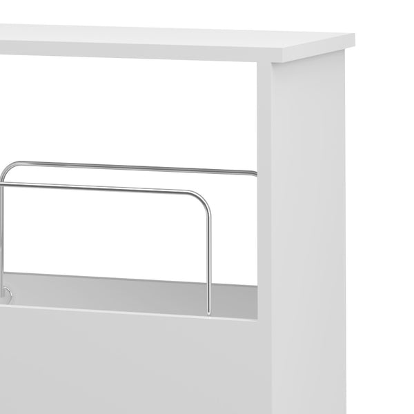 Carrello Katra 67x40x20 cm Bianco [en.casa]