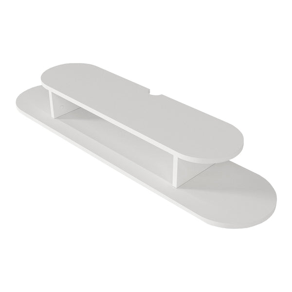 Mobile TV sospeso Targema 120x30x16 cm Bianco [en.casa]