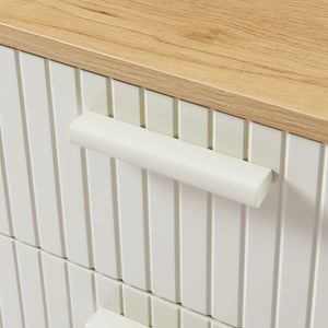 Comodino Ferrersp con 2 cassetti 50x40x40 cm effetto quercia/colore sabbia [en.casa]