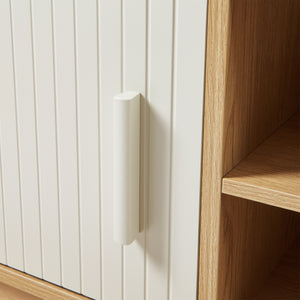 Mobile TV Ferrersp con 2 ante 140x40x45 cm effetto quercia/colore sabbia [en.casa]