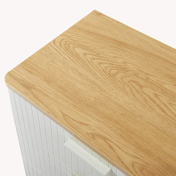 Cassettiera Ferrersp a 3 Cassetti Comò 70 x 60 x 40 cm - Effetto Rovere / Avena Oatmeal [en.casa]
