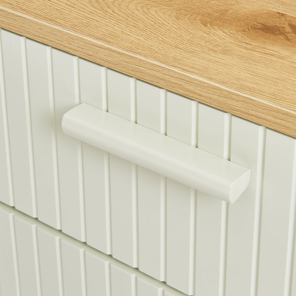 Mobile bagno Ferrersp 80x40x35 cm effetto quercia/colore sabbia [en.casa]