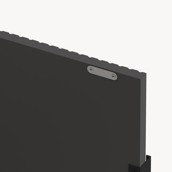 Mobile Porta TV Trömi a 2 Ante e Vani Aperti 150 x 40 x 43 cm - Effetto Rovere/Grigio [en.casa]