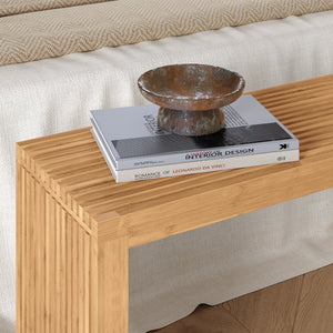 Panca da Scarpe Korjad Seduta in Bambù Naturale 90 x 33 x 43 cm [en.casa]