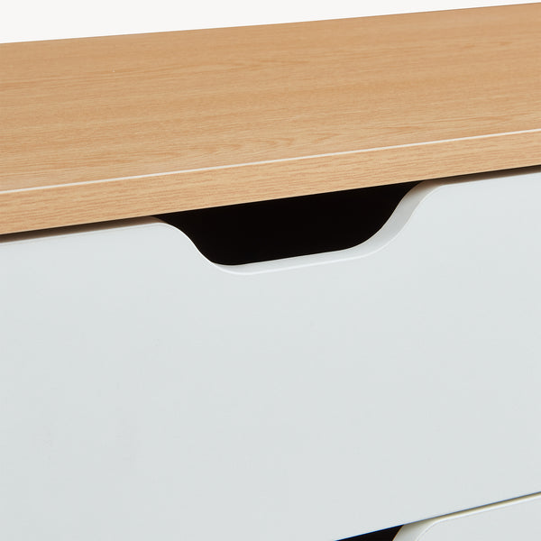 Fernsehschrank Bordkak 140x30x45 cm Eicheoptik/Weiß [en.casa]