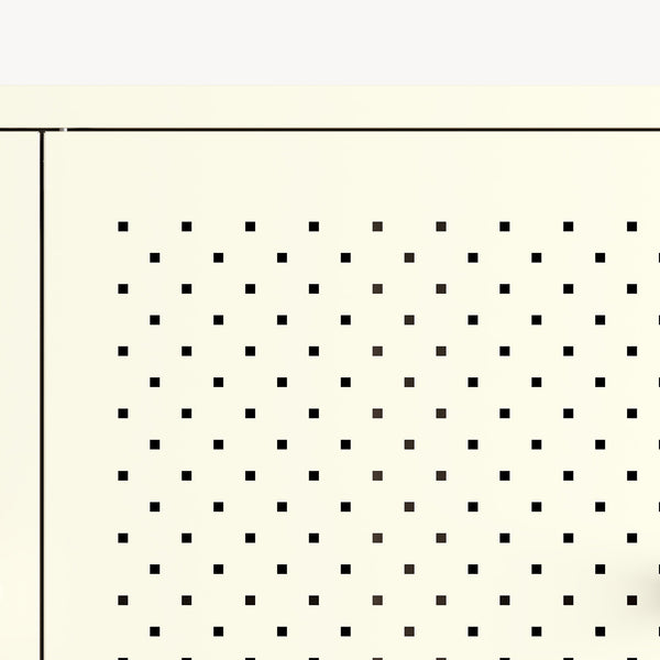 Mobile Contenitore Viitasaari Credenza Alta a 2 Ante e Ripiani 150 x 80 x 40 cm - Bianco Crema [en.casa]