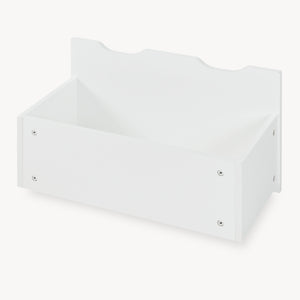 Libreria a Scaletta Sirlstalo per Cameretta Scaffale con 3 Scomparti e Cassetto a Rotelle 70 x 63 x 30 cm - Bianco [en.casa] 