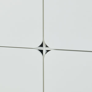 Credenza Reyri Madia Moderna Salvaspazio con 4 Ante 90x80x35 cm Bianco / color Oro [en.casa] 