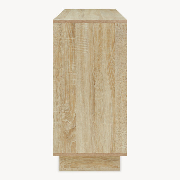Credenza Kenta 100x35x72 cm effetto quercia Sonoma/bianco [en.casa]