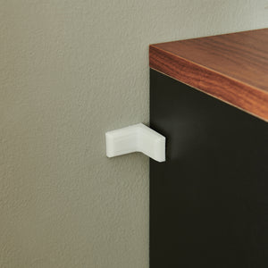 Mobile Porta Carta Igienica Trond Supporto Portarotolo 76 x 18 x 18 cm - Nero/Effetto Noce [en.casa]