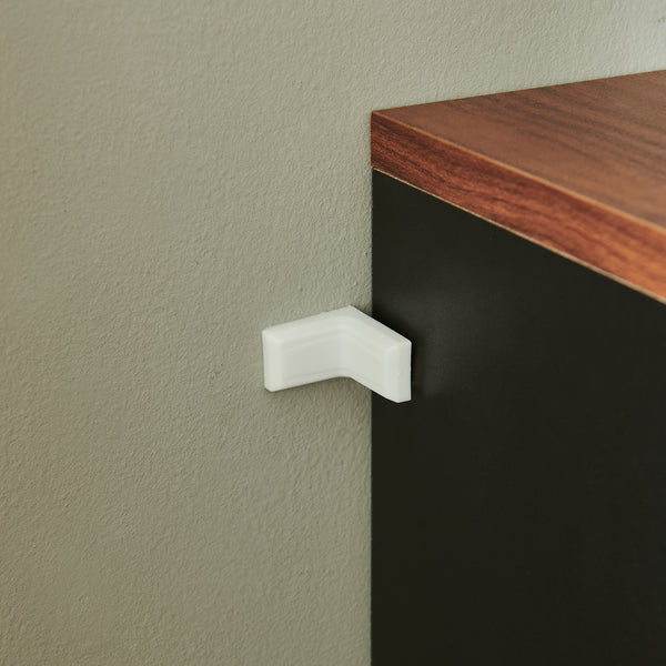 Mobile Porta Carta Igienica Trond Supporto Portarotolo 76 x 18 x 18 cm - Nero/Effetto Noce [en.casa]