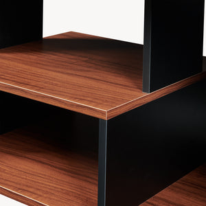 Tavolino Trond 80x40x42 cm Nero/Noce [en.casa]