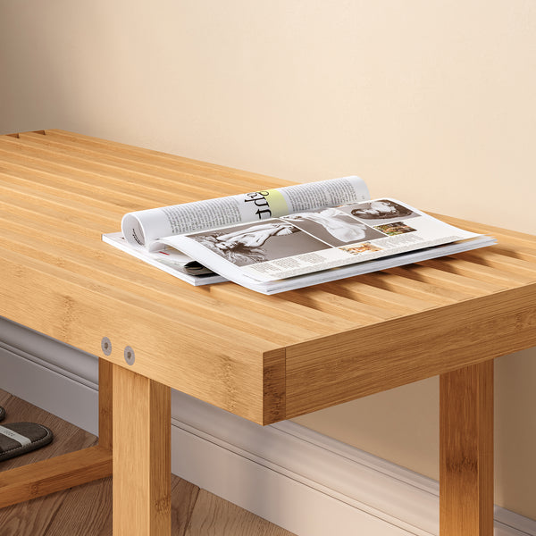 Panca da Ingresso Aarela Seduta in Bambù Naturale 91 x 41 x 38 cm [en.casa]