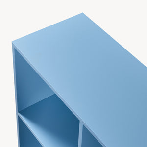 Libreria Colwyn con 6 Ripiani Scaffale da Terra 120 x 80 x 30 cm - Blu [en.casa]