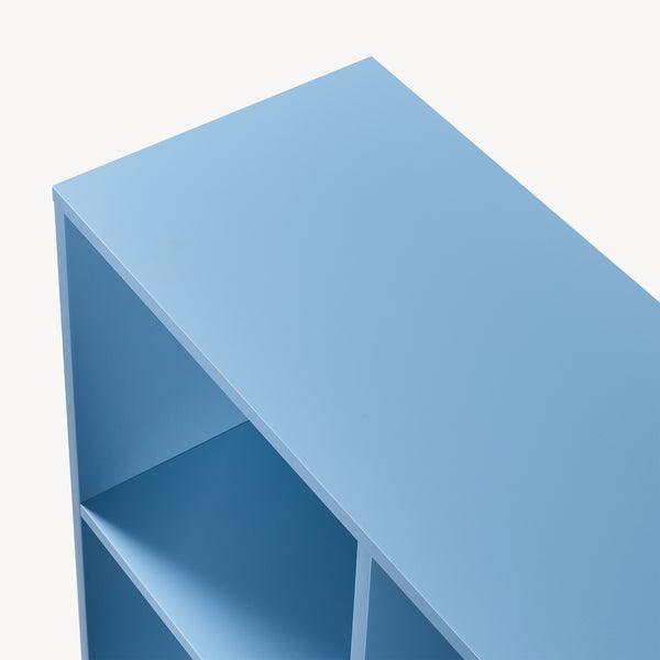 Libreria Colwyn con 6 Ripiani Scaffale da Terra 120 x 80 x 30 cm - Blu [en.casa]