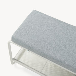 Panca Portascarpe Jässaatka con Sgabello per Bambini 100 x 32 x 46 cm - Grigio [en.casa]