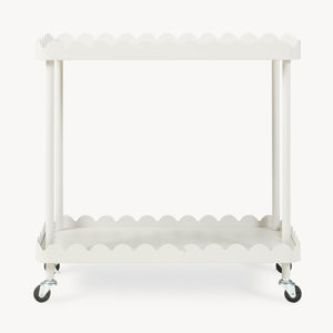 Carrello Portaoggetti Bolmanralu a 2 Ripiani e Rotelle 60 x 61 x 31 cm Struttura in Acciaio - Grigio [en.casa]