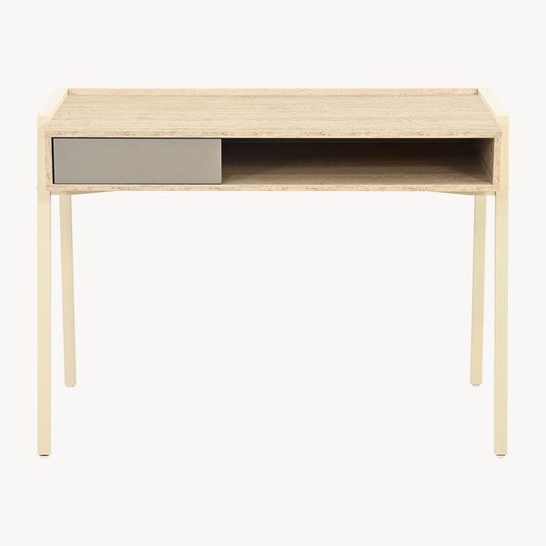 Scrivania Boderas 107x55x78 cm Beige/Travertino [en.casa]