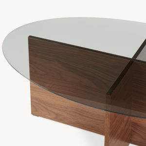 Tavolino Viroya 100x60x36 cm effetto noce/grigio [en.casa]