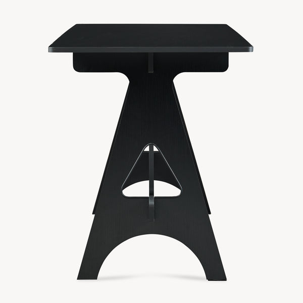 Scrivania Bostenenna con Struttura Geometrica 120 x 60 x 75 cm - Nero Effetto Legno [en.casa] 