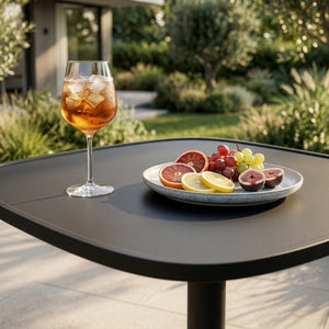 Tavolo bistrot da esterno Foggia 75x70x70 cm acciaio antracite [casa.pro]