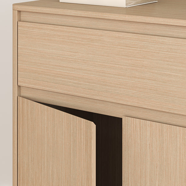 Credenza Takranmaa con Cassetto e Ante 88x79x39 cm Effetto Rovere [en.casa] 