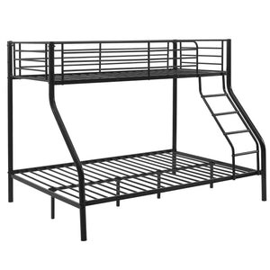 Letto a Castello Sortland a 3 Posti con Barriera Anticaduta e Scaletta 200 x 140/90 cm Metallo [neu.haus]