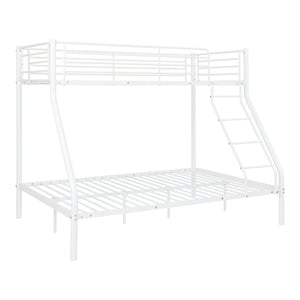 Letto a Castello Sortland a 3 Posti con Barriera Anticaduta e Scaletta 200 x 140/90 cm Metallo [neu.haus]