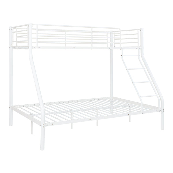 Letto a Castello Sortland a 3 Posti con Barriera Anticaduta e Scaletta 200 x 140/90 cm Metallo [neu.haus]